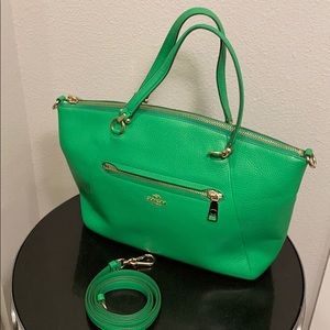 Coach green hand bag!